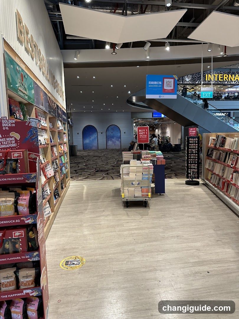 Bookstore Interior with Merchandise Display
