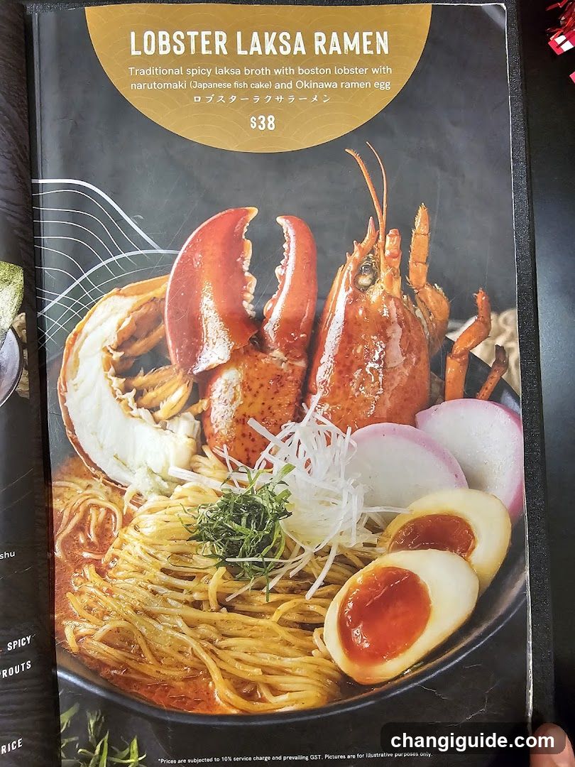 Lobster Laksa Ramen Menu Page