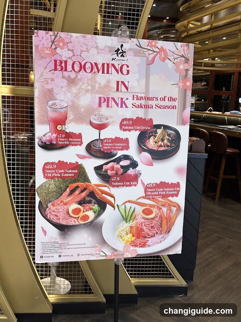 Blooming in Pink - Sakura Season Menu Display