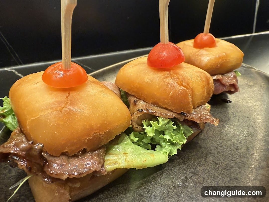 Mini Sliders with Cherry Topping