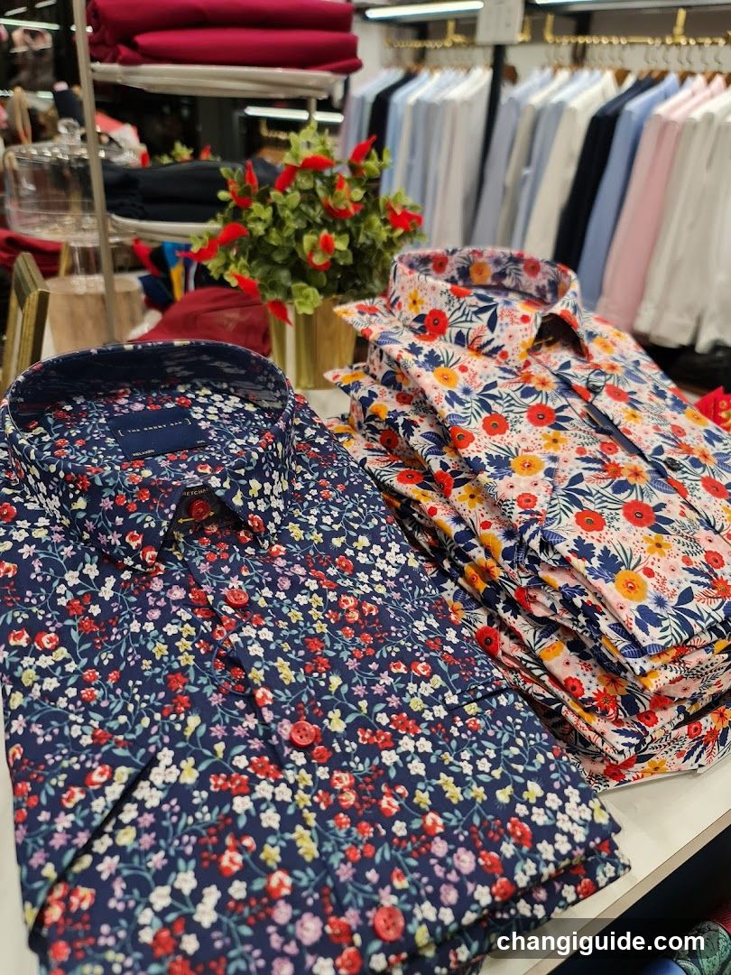 Floral Shirt Display in Store
