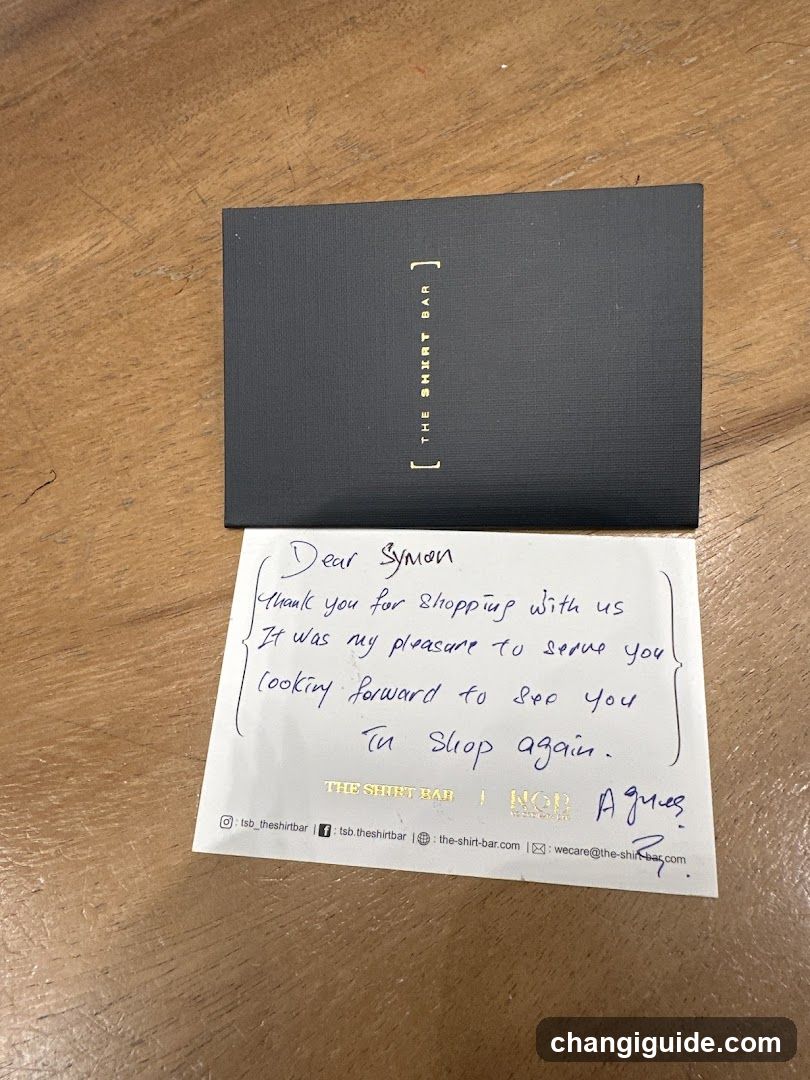 Handwritten Note and Business Card