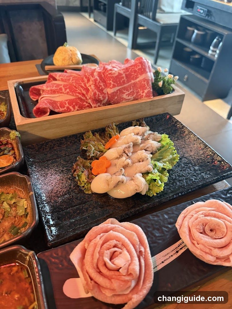Hot Pot Ingredients Display