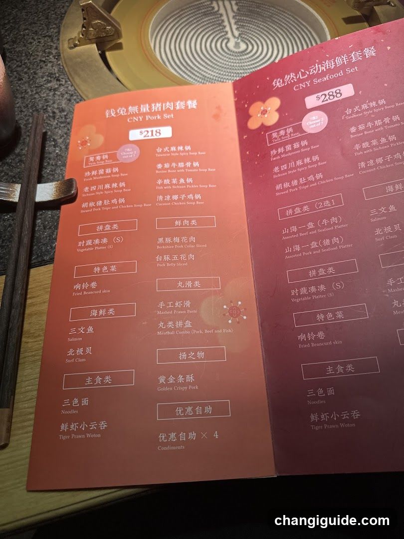 Hot Pot Menu