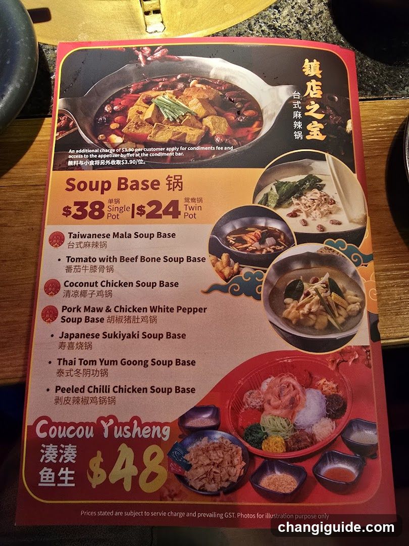 Soup Base Menu