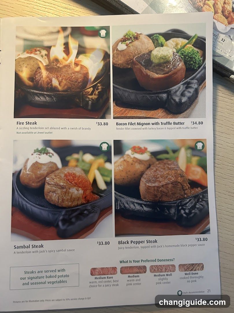 Steak Menu Page