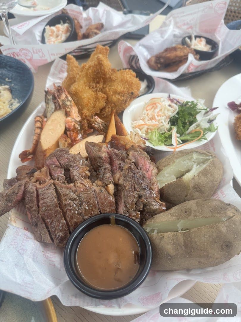 Fried and Grilled Platter with Potatoes