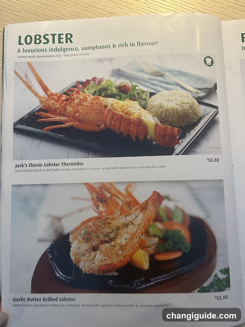 Lobster Menu Page