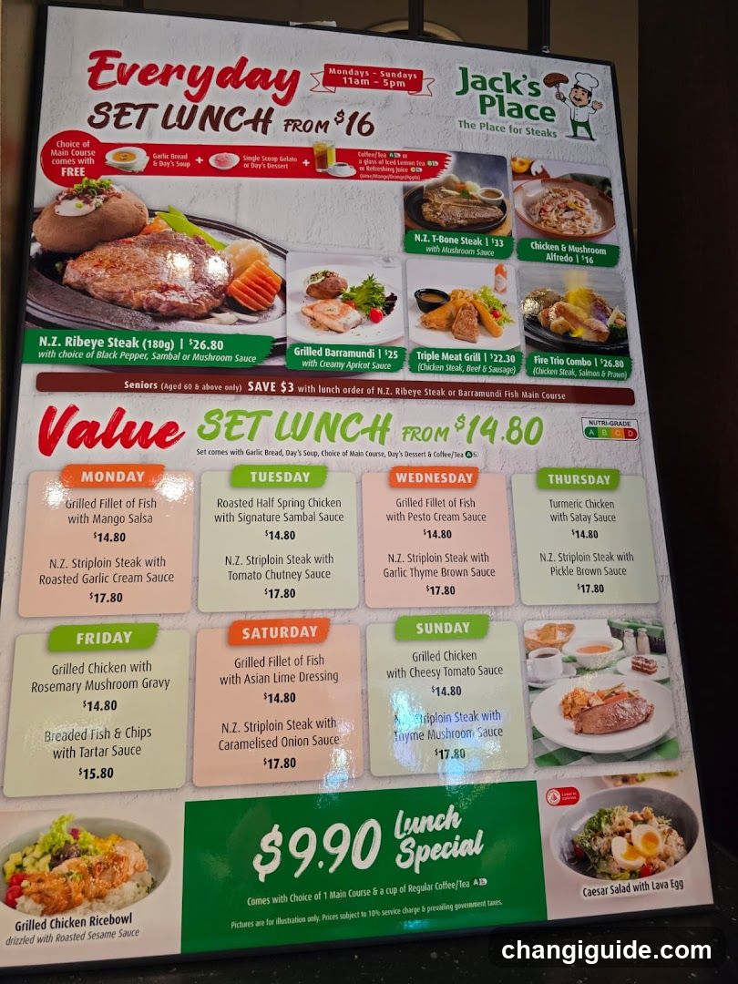 Jack's Place Menu