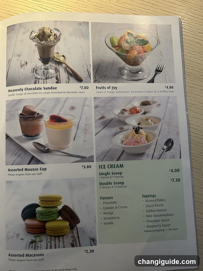 Dessert Menu Page