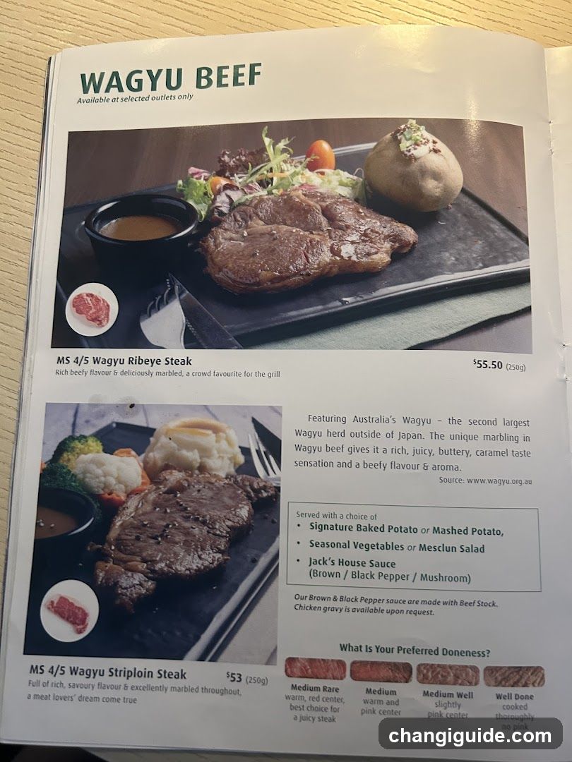 Wagyu Beef Menu Page