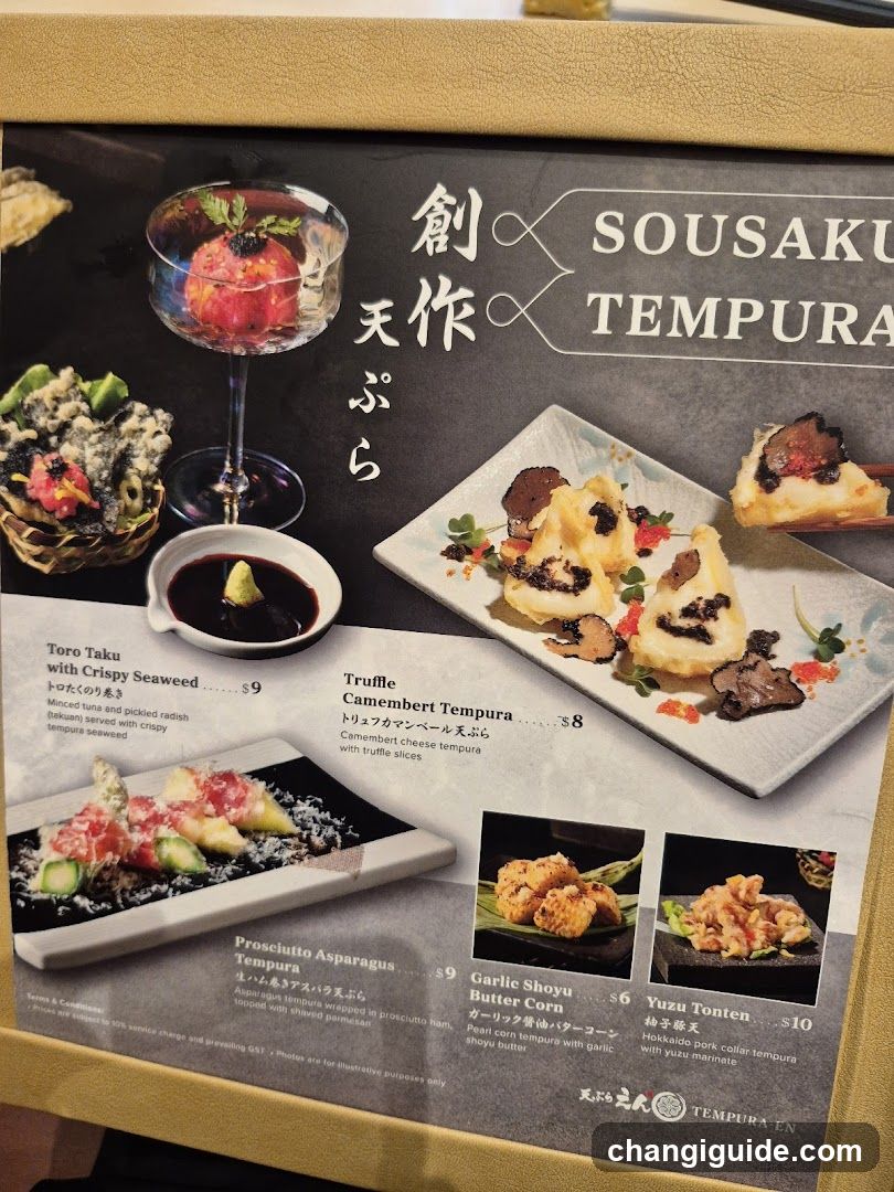 Sou Sakura Tempura Menu