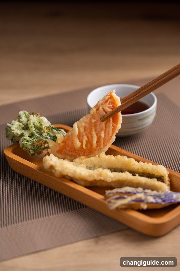 Tempura Platter with Chopsticks