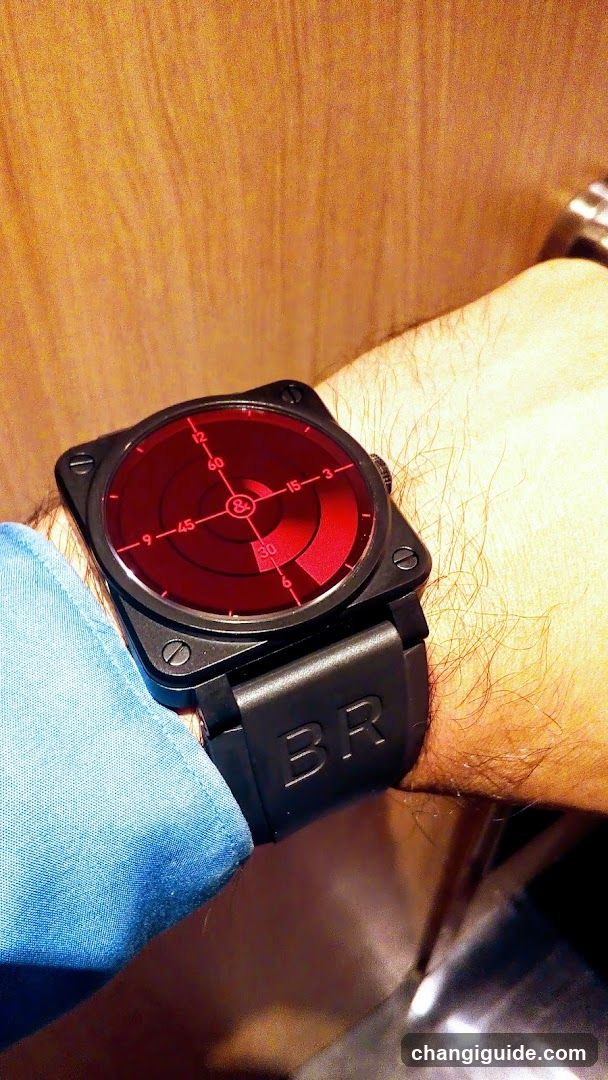 Red Target Watch on Wrist