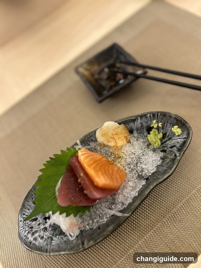 Sashimi Platter with Ice and Garnish