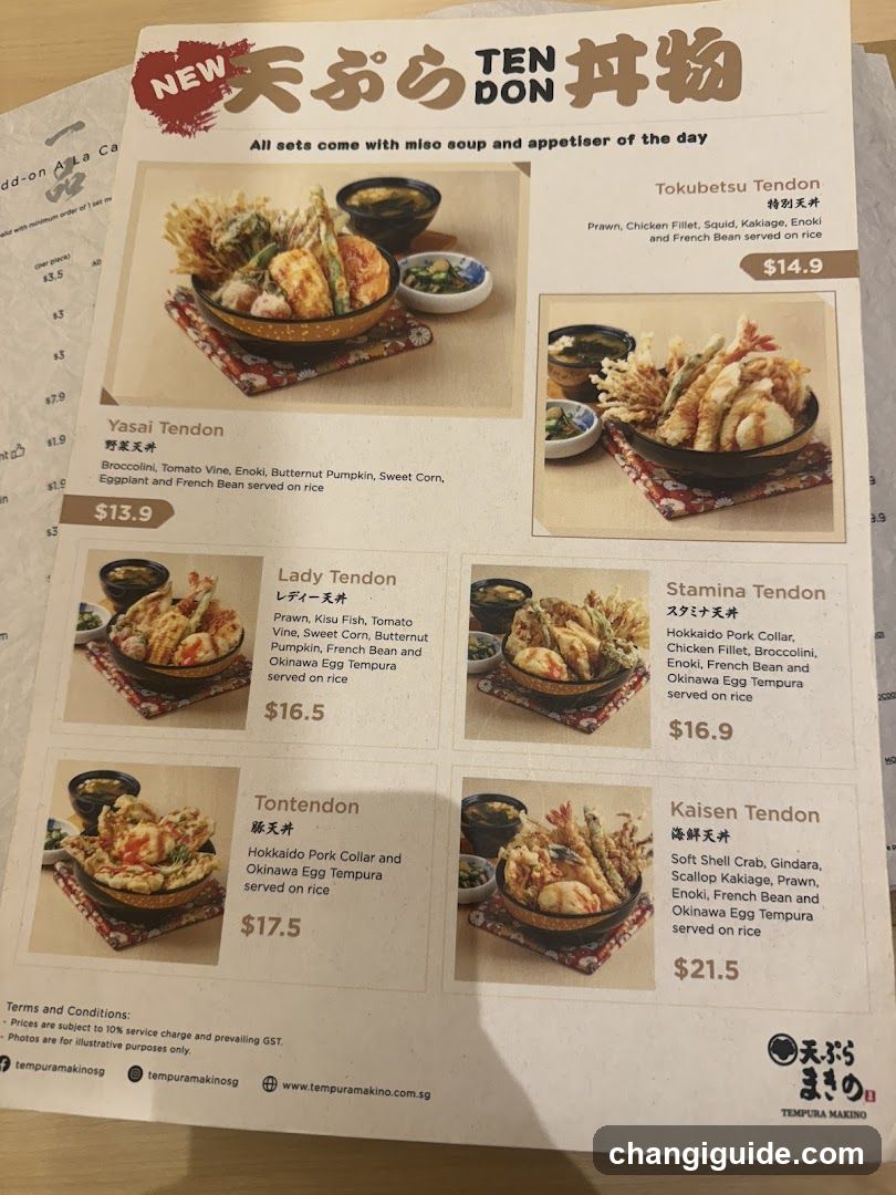 Ten Don Menu