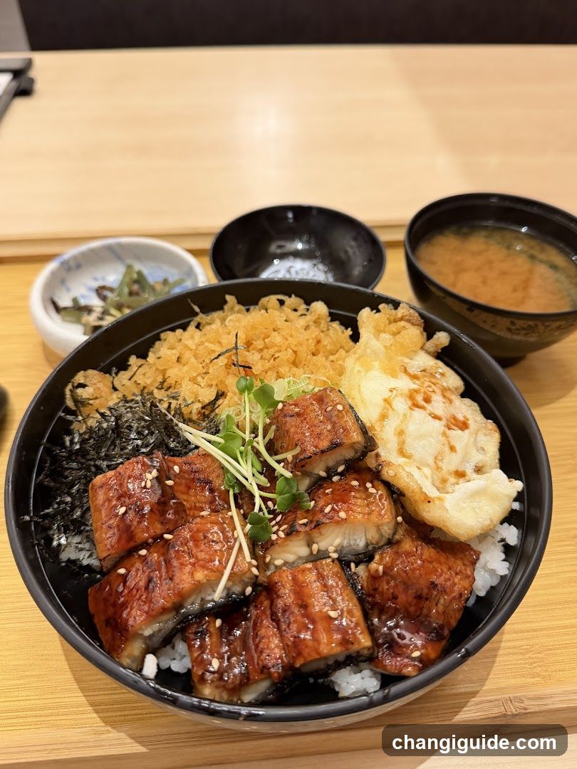 Eel Rice Bowl with Side Dishes