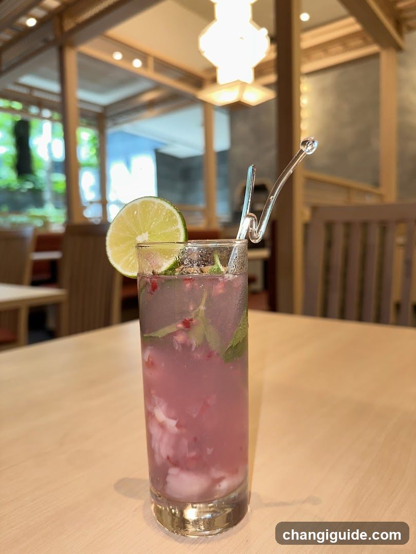 Pink Drink with Lime Garnish