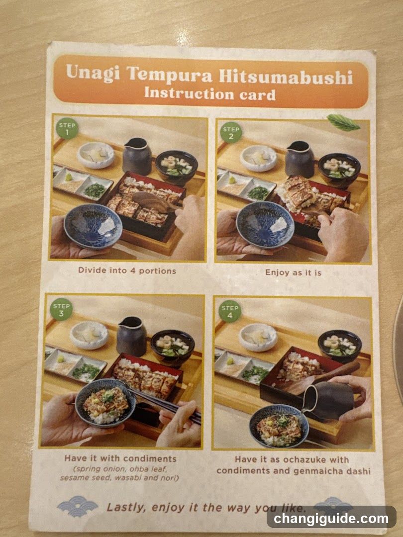 Unagi Tempura Hitsumabushi Instruction card