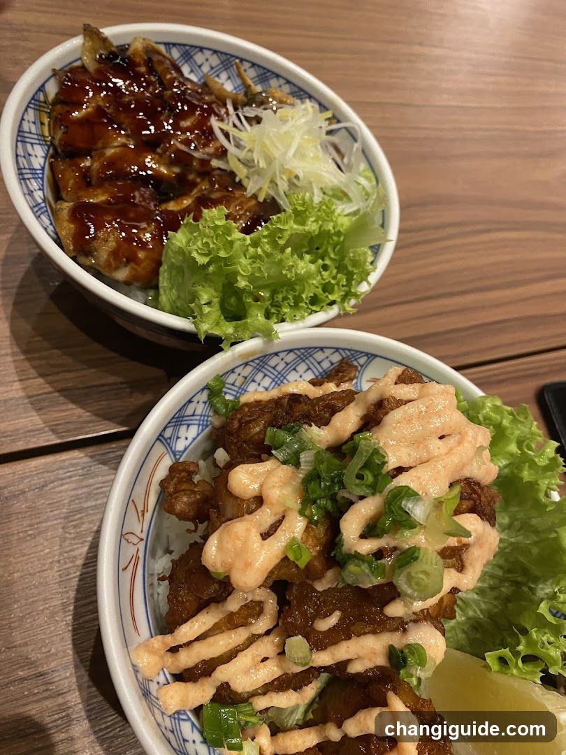 Eggs and Chicken Rice Bowls