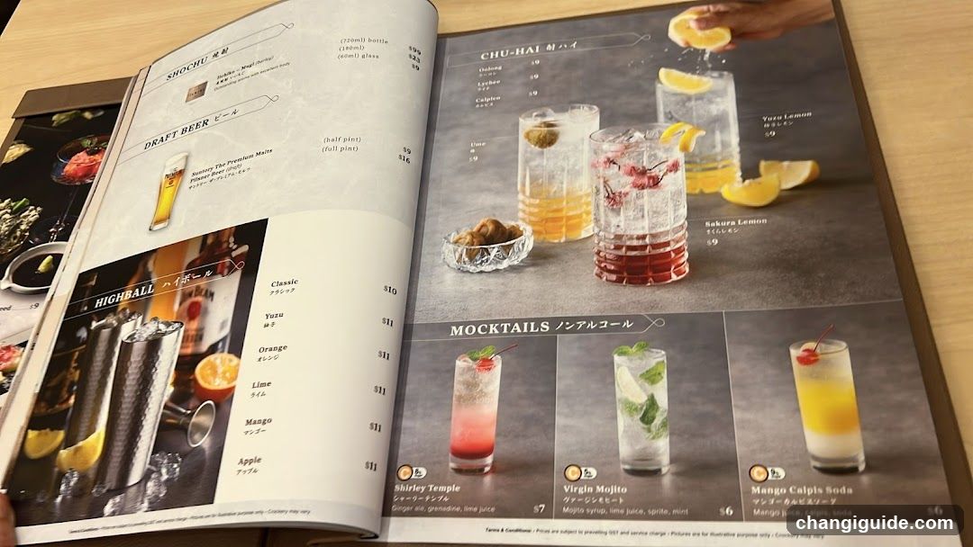 Japanese Bar Menu