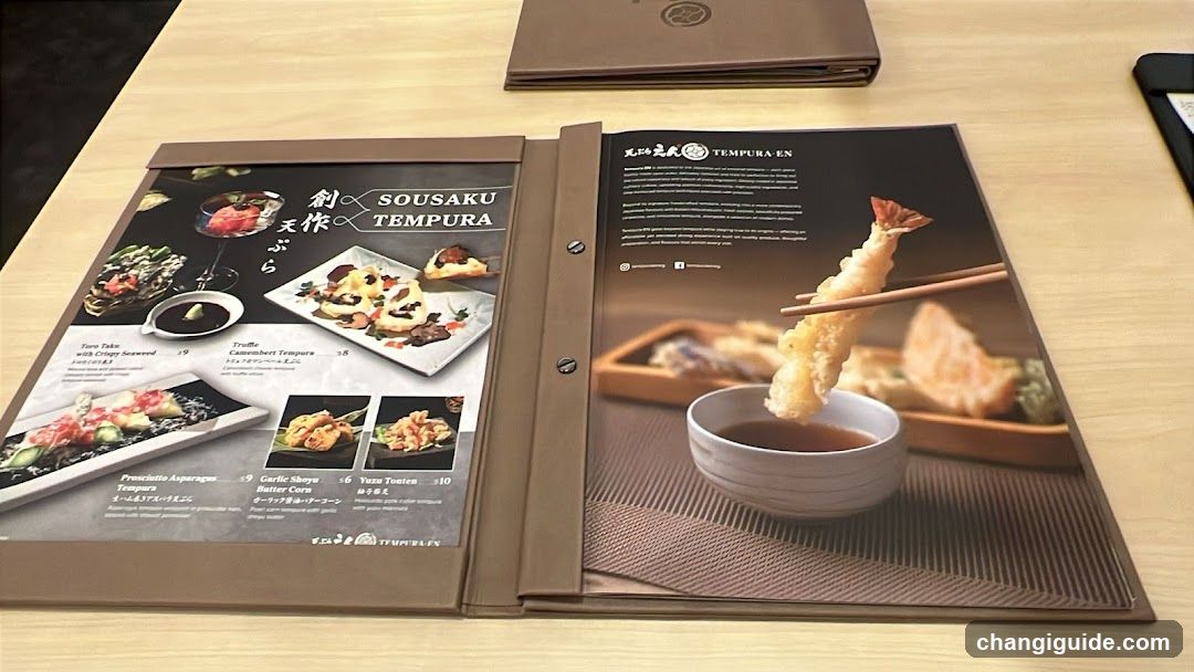 Sousaku Tempura Menu