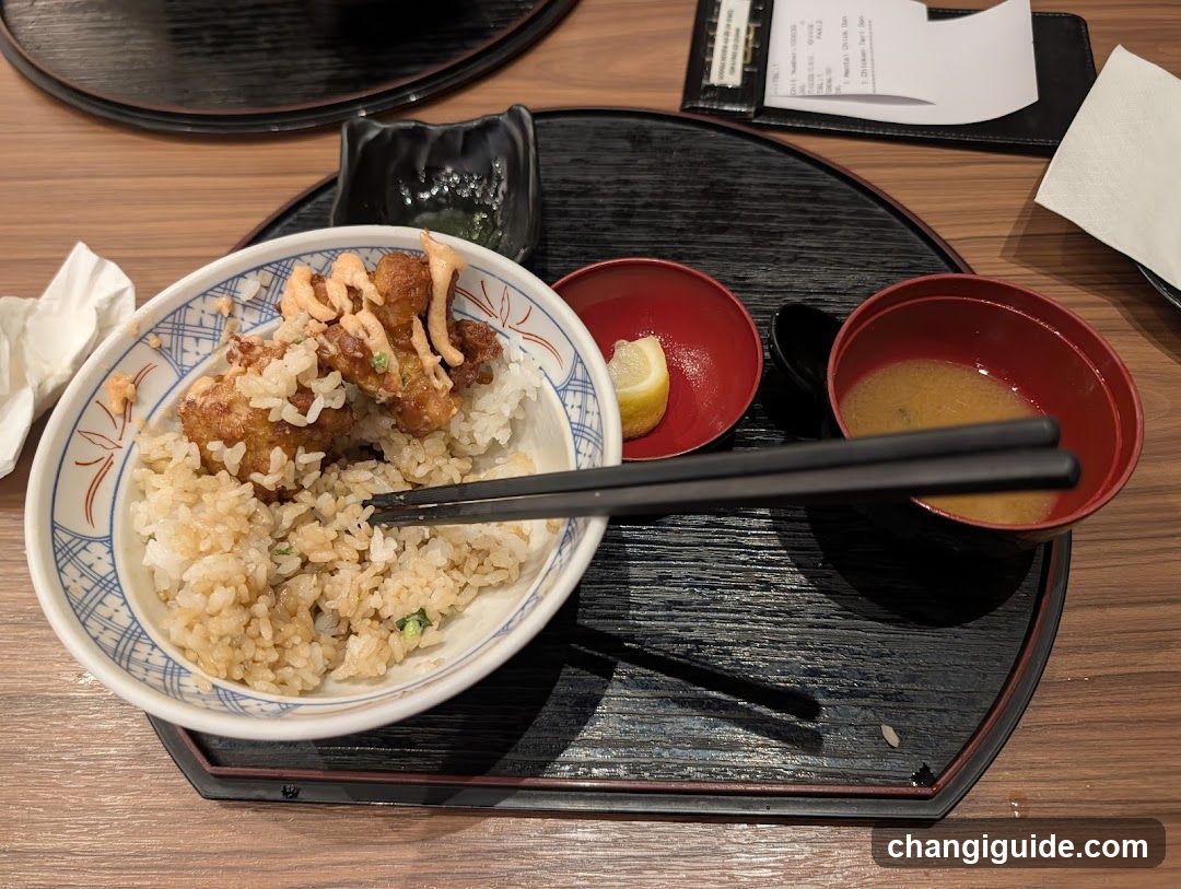 Japanese Meal with Karaage and Rice