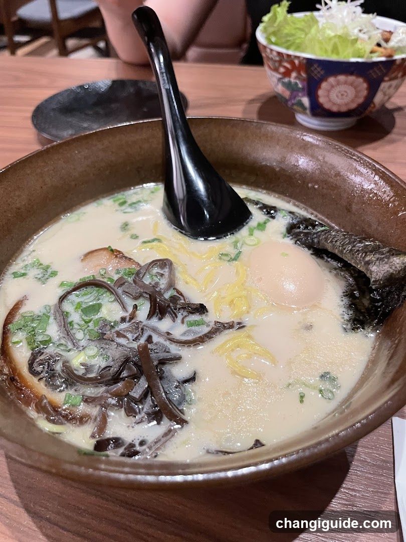 Ramen Bowl with Soft-Boiled Egg and Tofu Skin