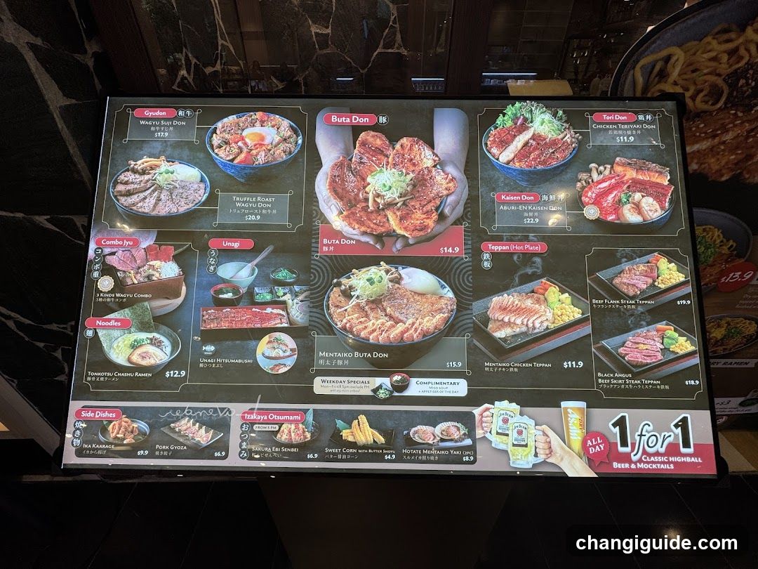 Wagyu Don Menu Board