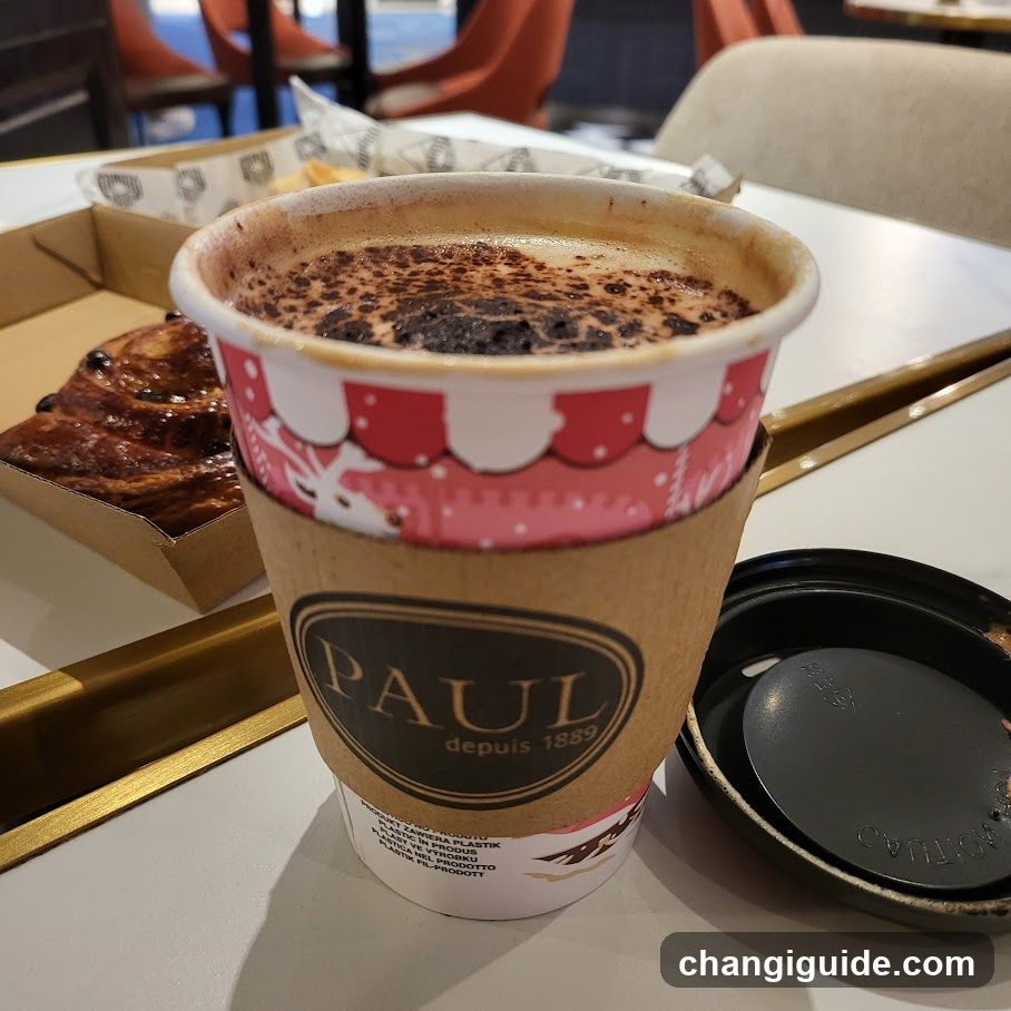 Paul Coffee Cup and Pastry
