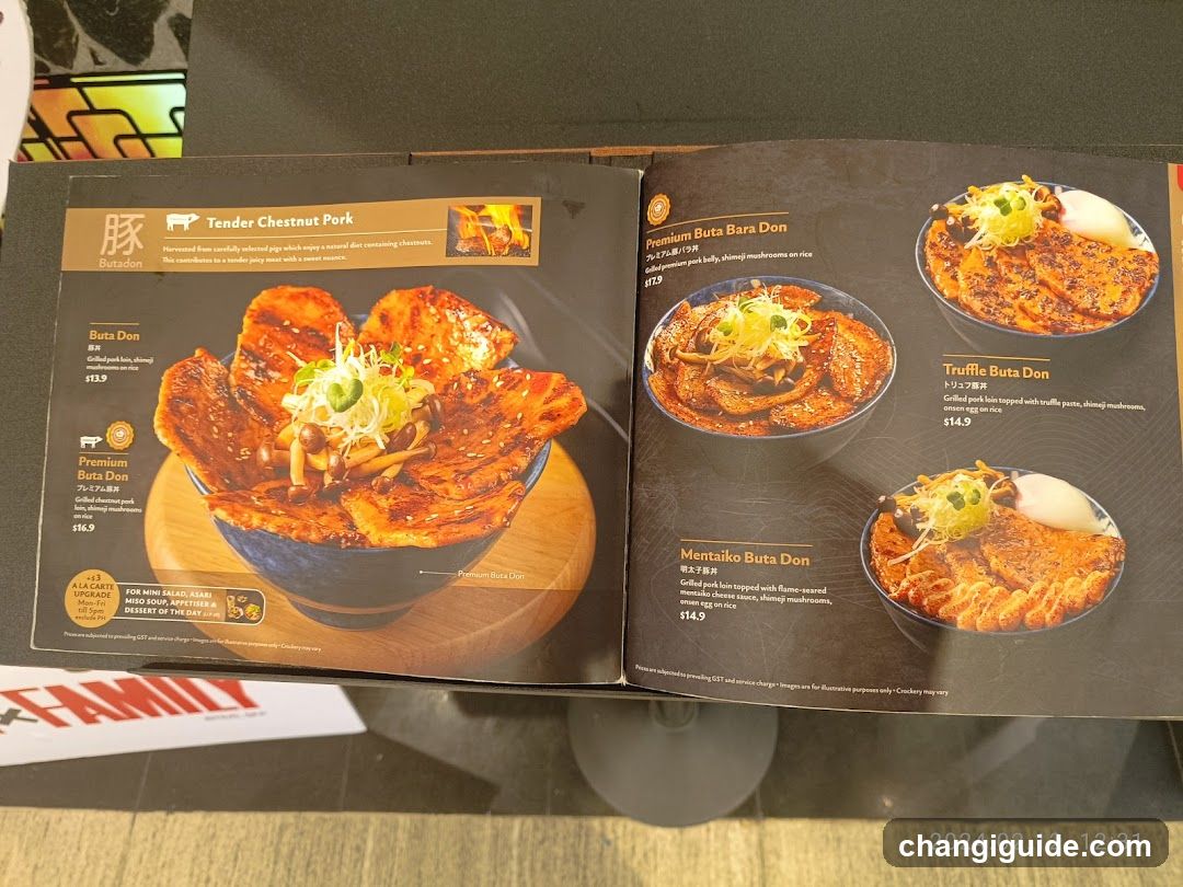 Buta Don Menu Page