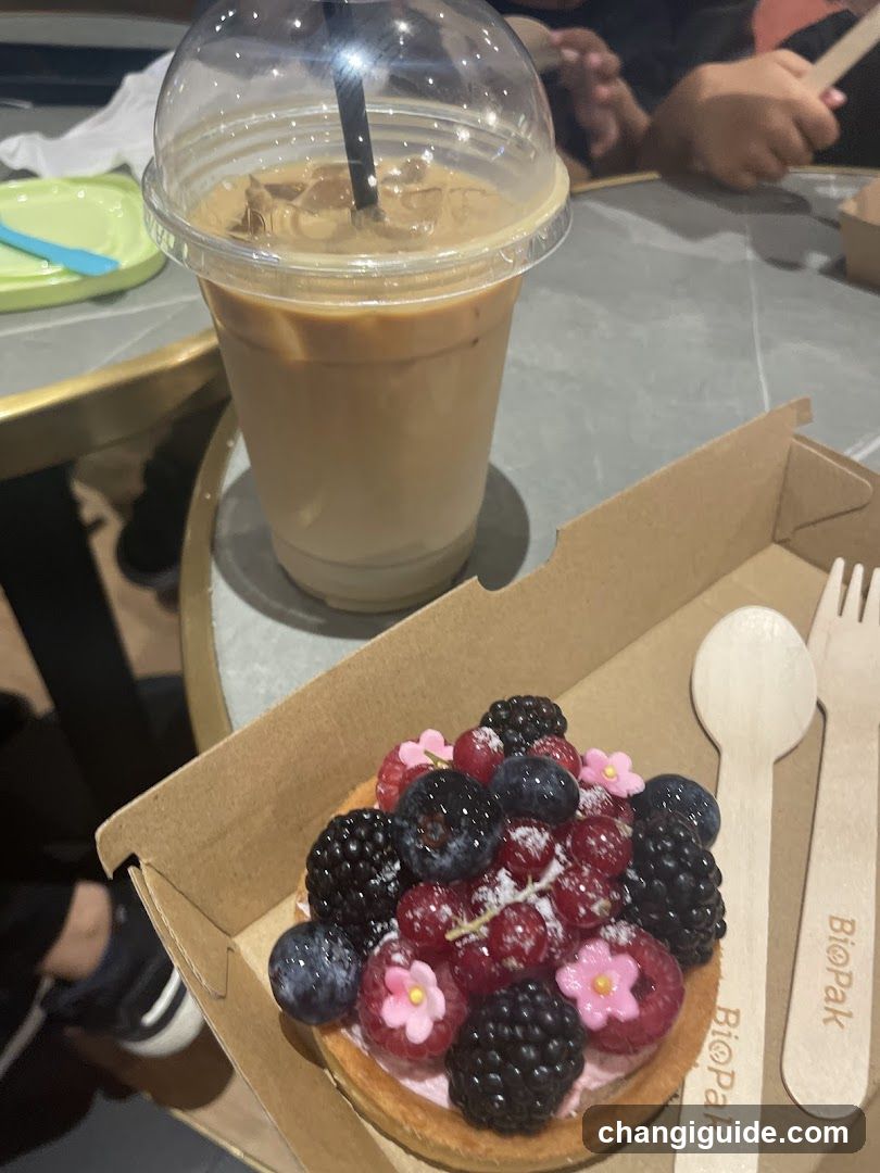 Beverage and Fruit Tart