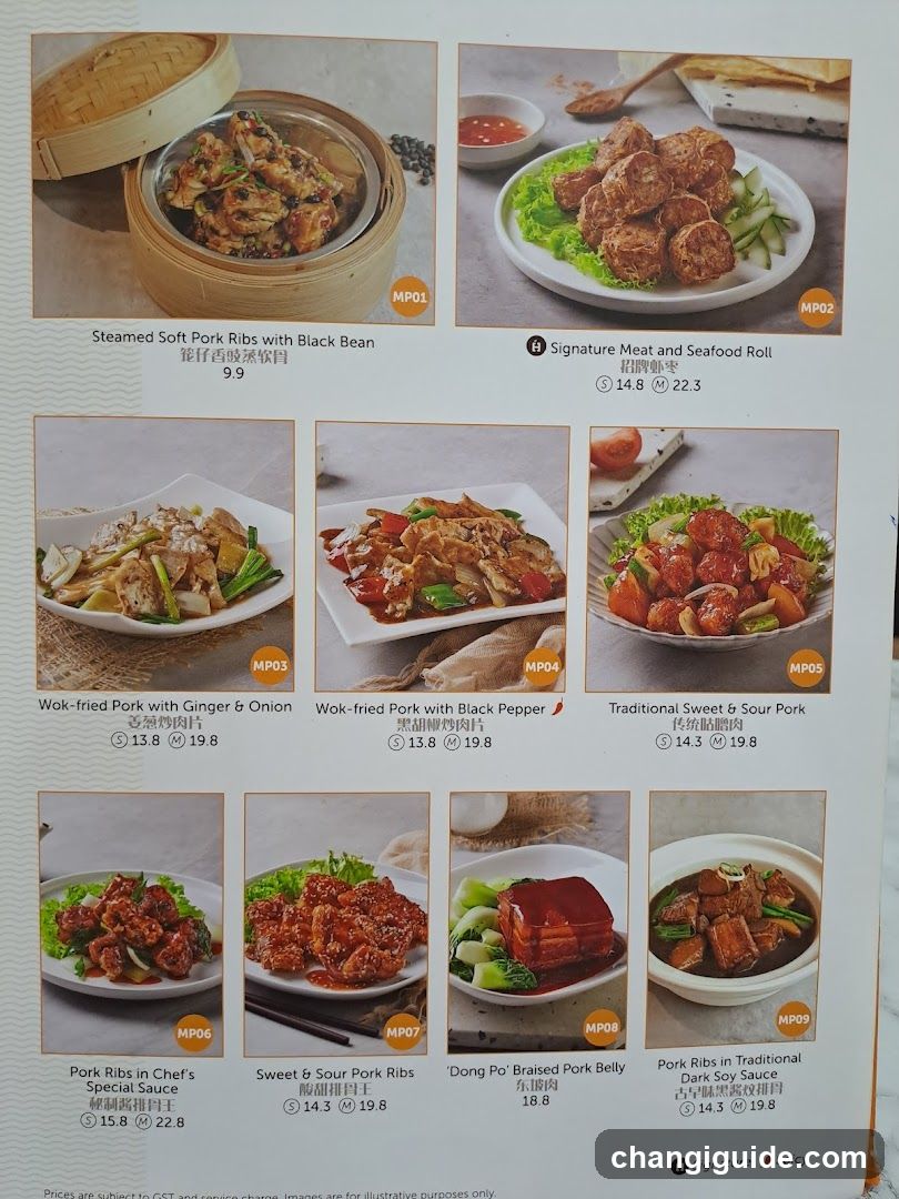 Pork Dishes Menu