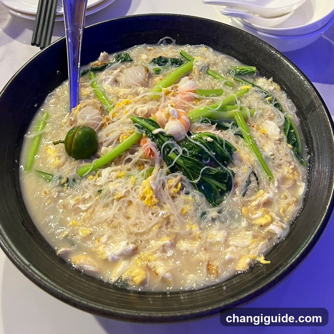 Noodle Soup with Vegetables and Shrimp