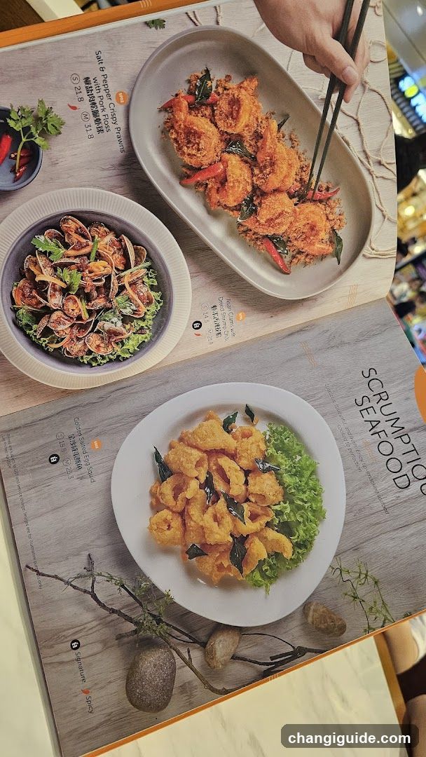 Seafood Menu Display