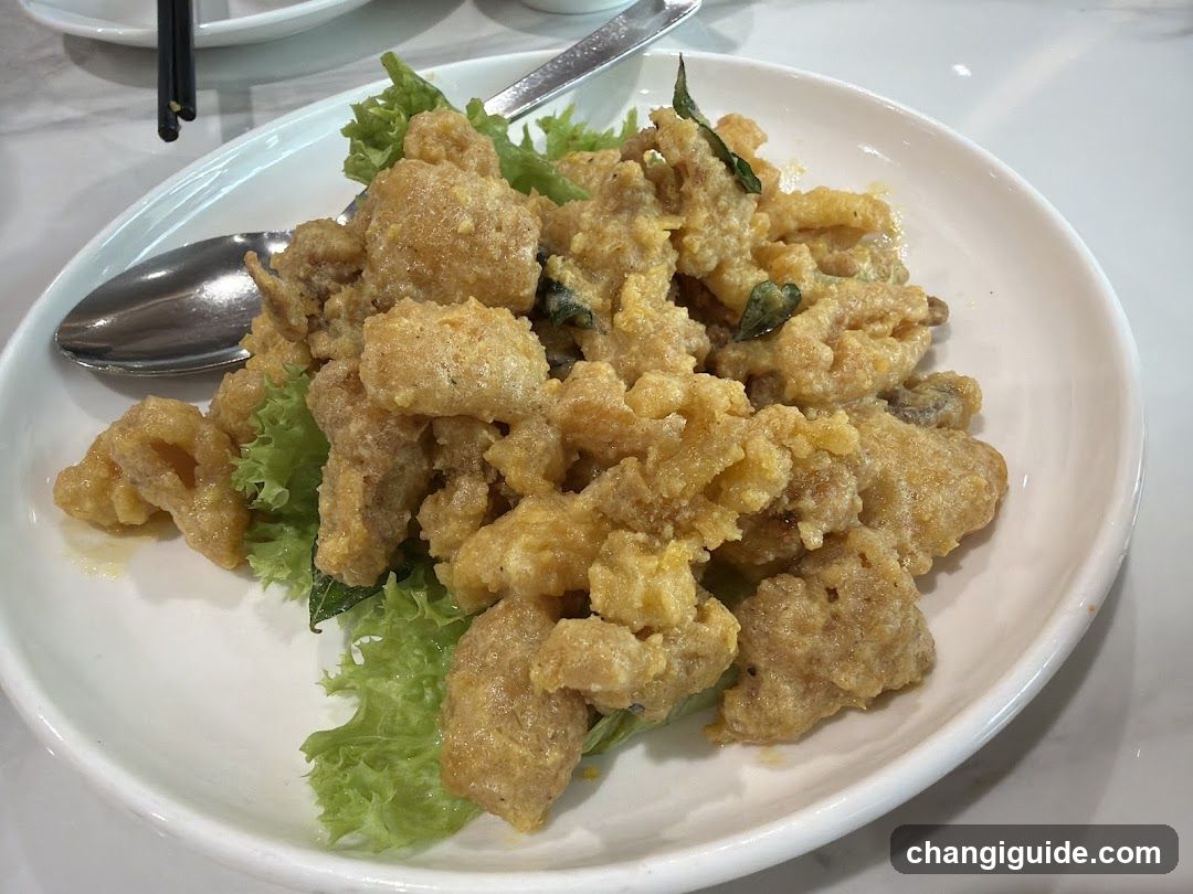 Fried Chicken Dish with Lettuce Garnish