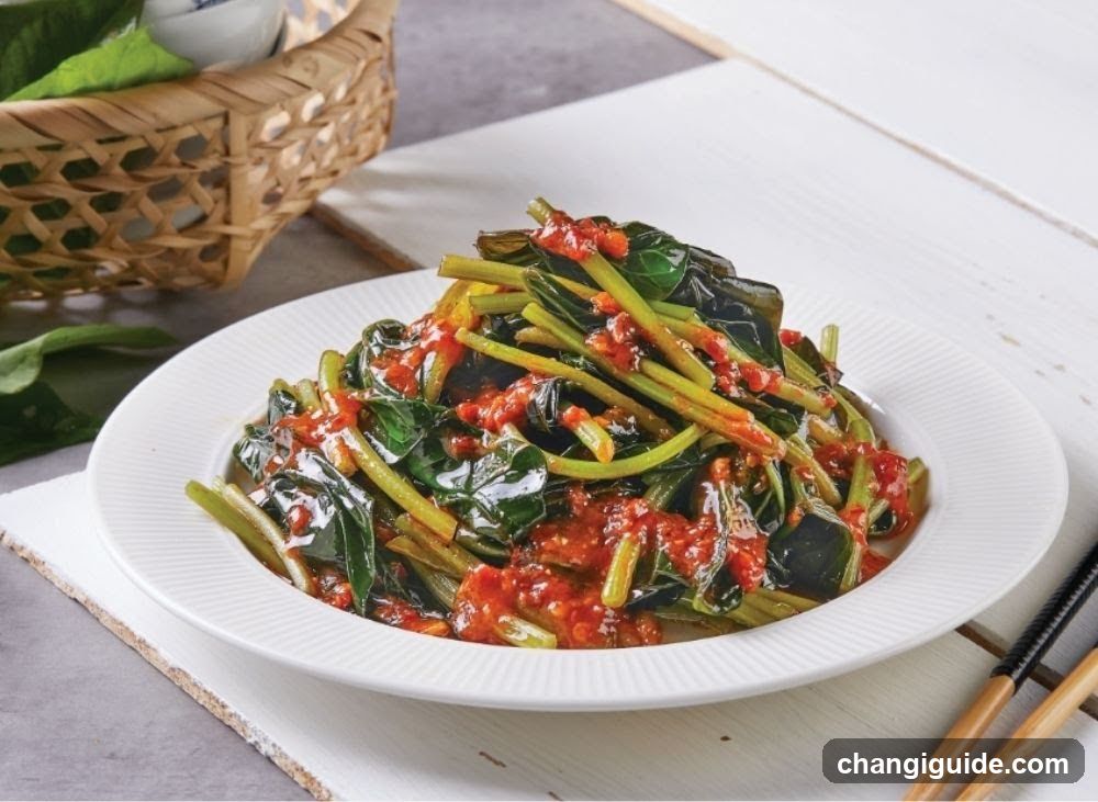Stir-fried Spinach with Chili Sauce