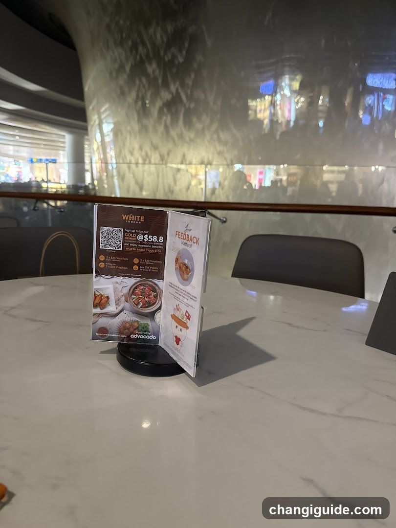 Restaurant Table with Menu Stand