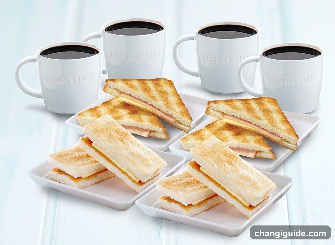 Toast Box Sandwiches and Coffee