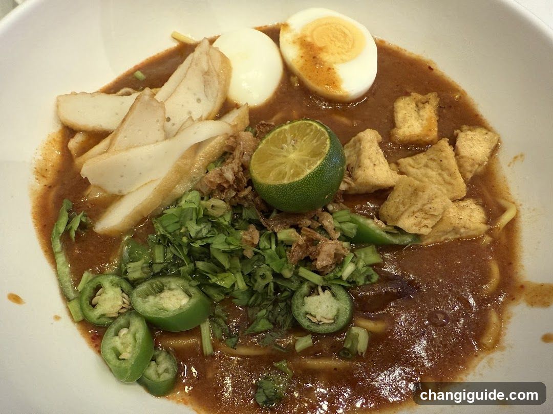 Spicy Noodle Bowl with Tofu and Egg