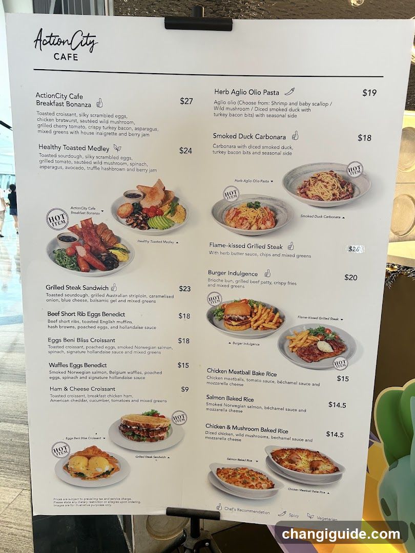 ActionCity Cafe Menu
