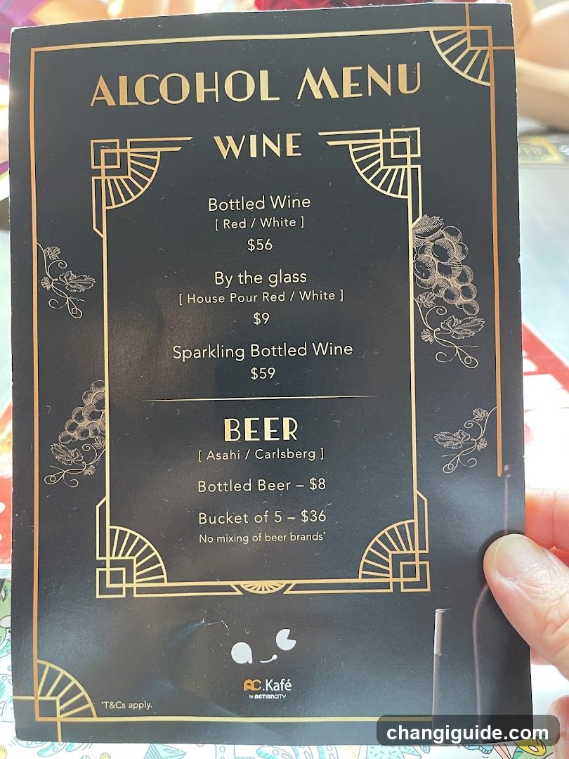 Alcohol Menu