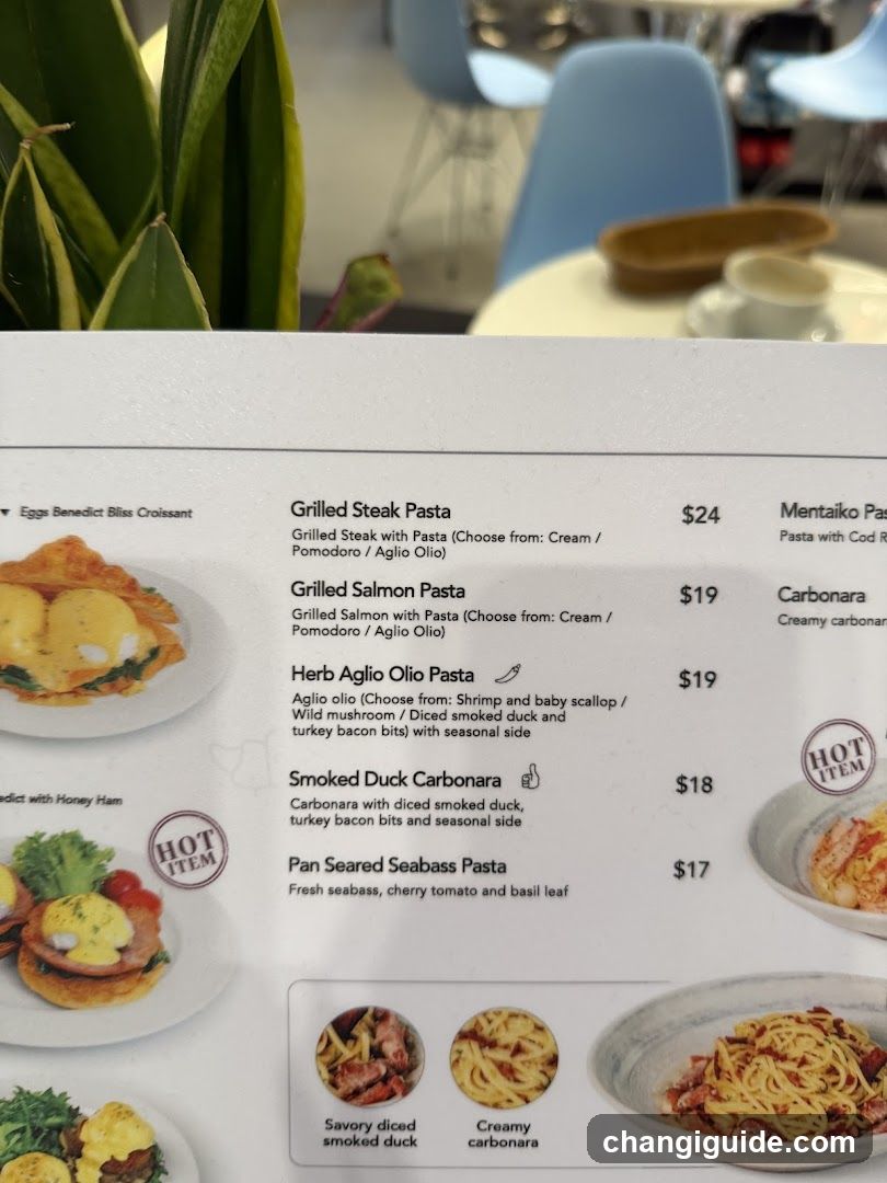 Pasta Menu Page