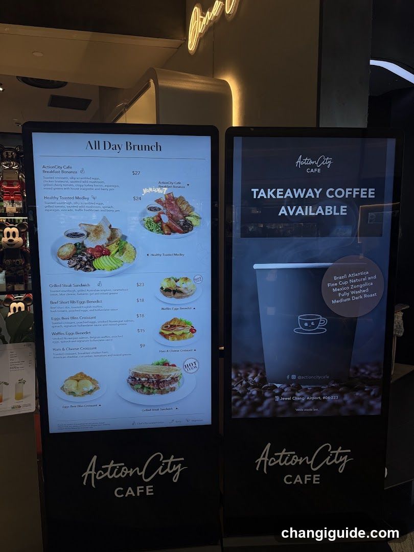 ActionCity Cafe Menu Display