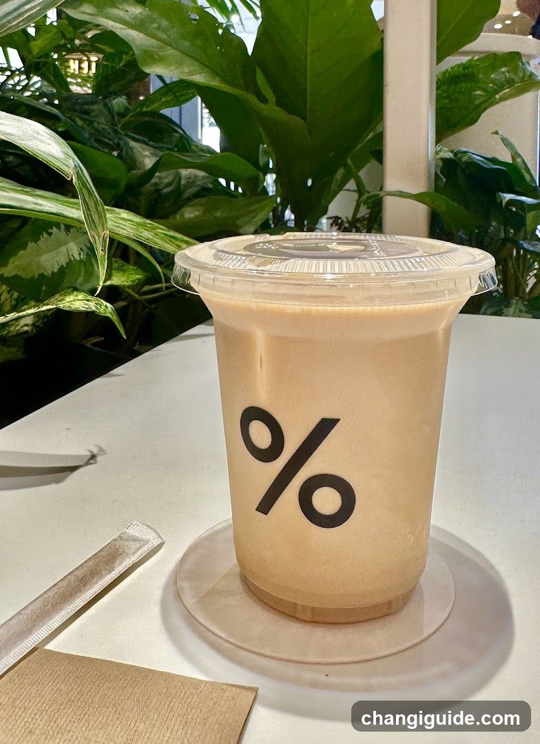 Iced Coffee with % Logo