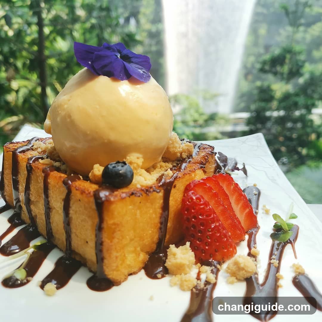 French Toast with Ice Cream and Strawberry