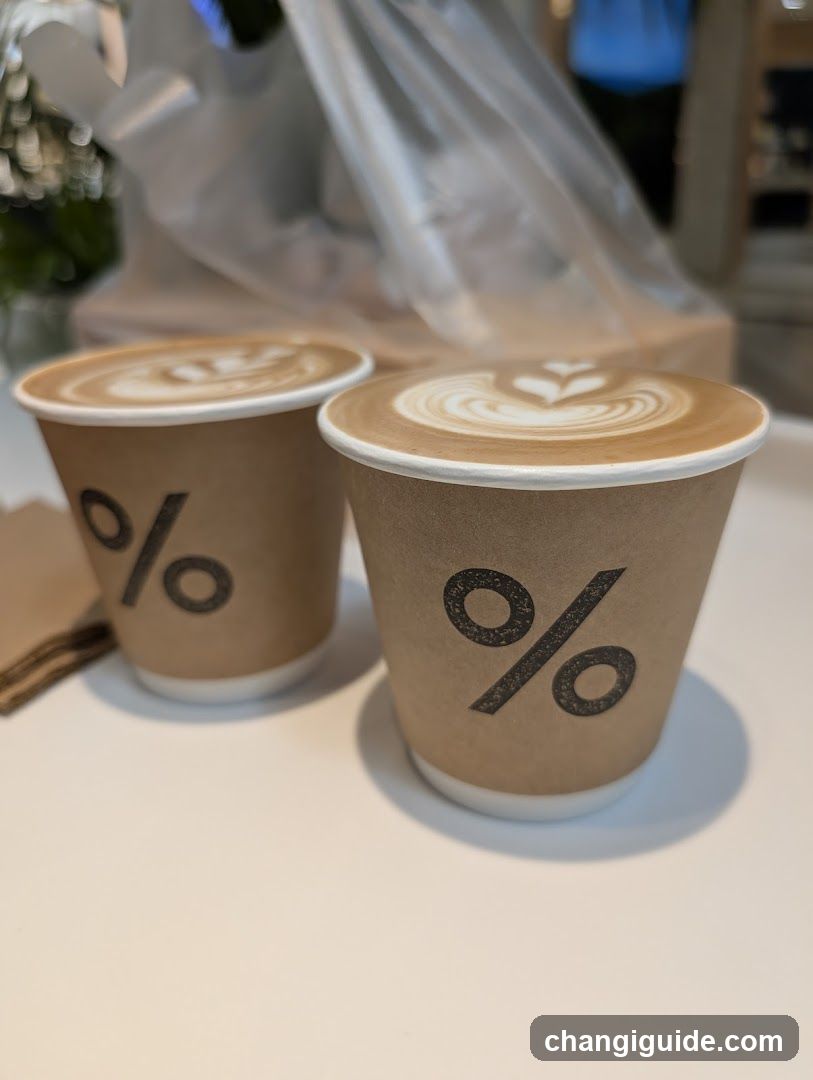 Coffee Cups with Latte Art