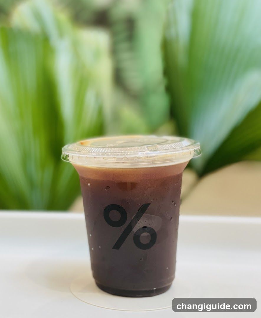Iced Coffee with % Logo