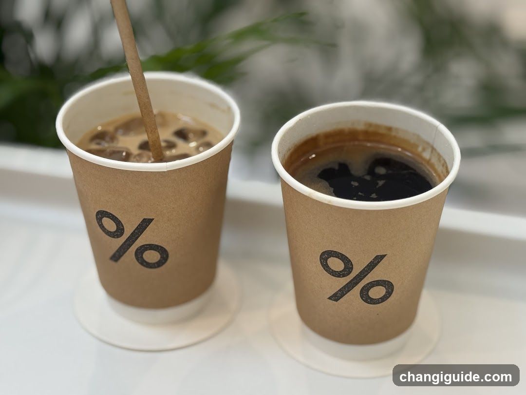 Coffee Cups with % Logo