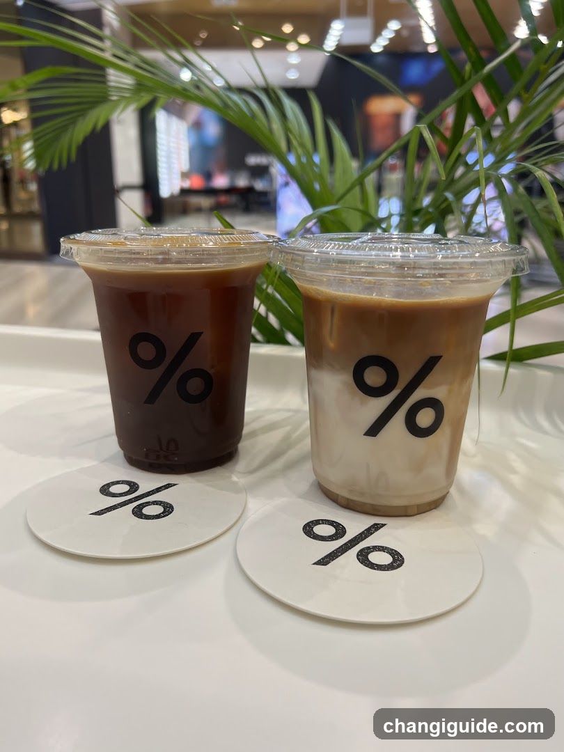 Coffee Drinks with Percentage Logo